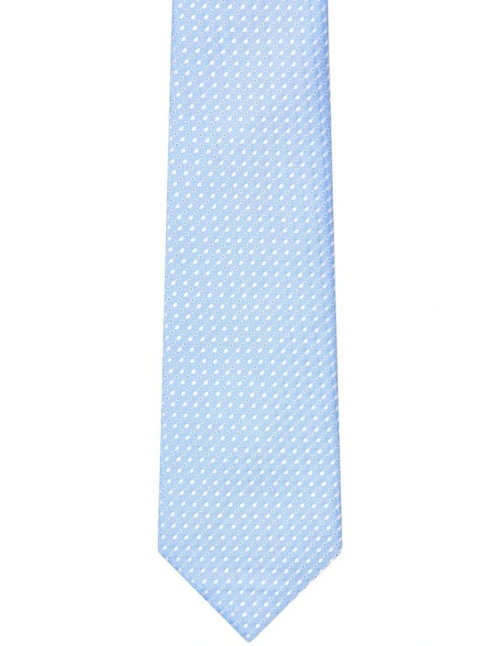 Dobby Dot Tie in Blue