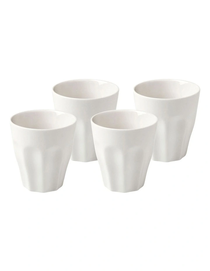 Gift Boxed Blend Sala Latte Cup 265ml Set of 4 in White