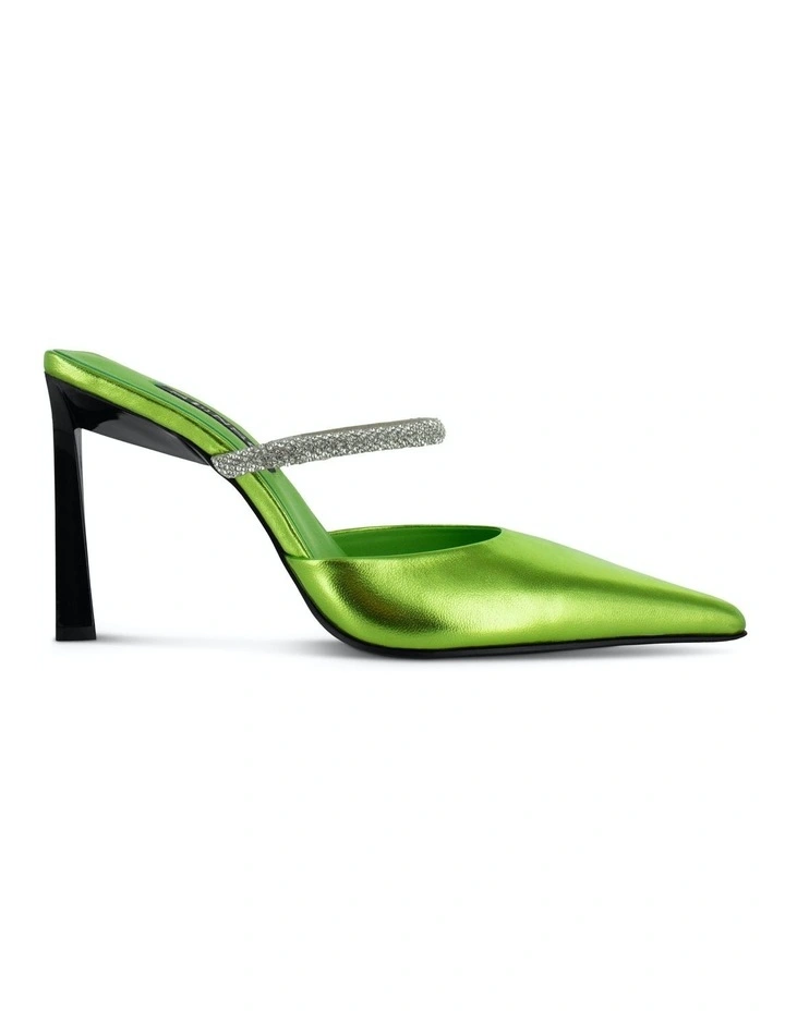 Odessy I Heeled Mules in Green