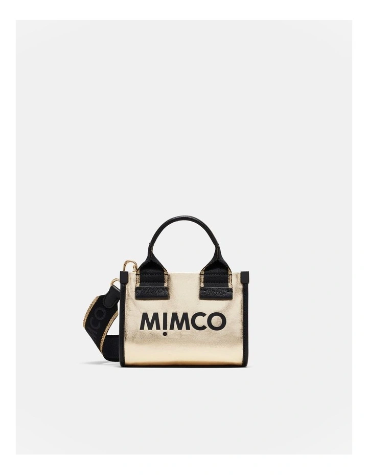 Patch Micro Tote Bag in Light Gold
