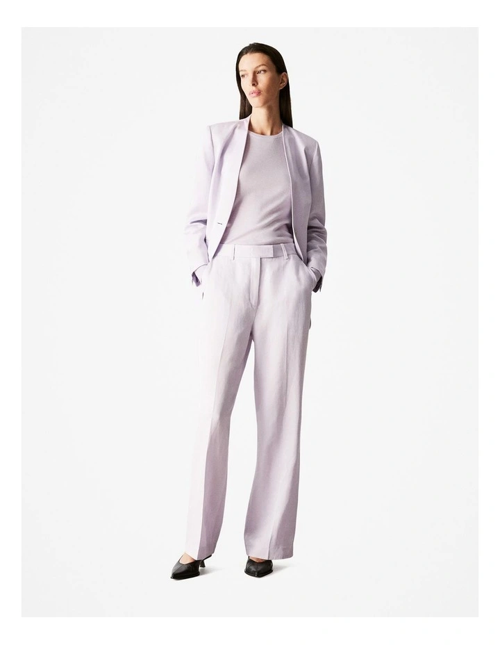 Merino Crew Neck Knit in Lilac Tint