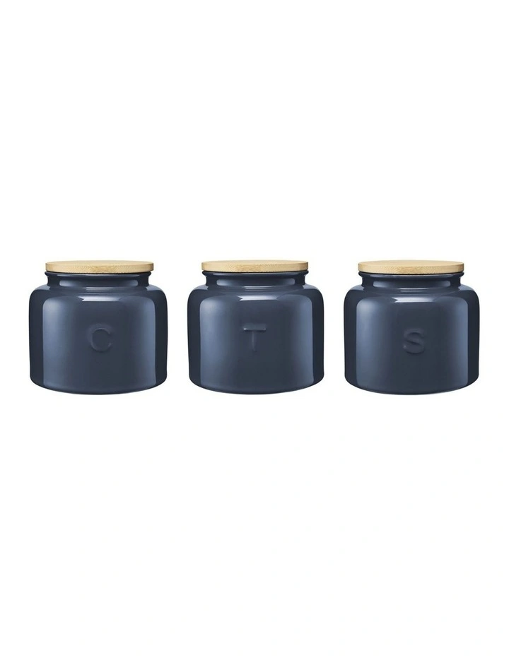 Indulgence Canister 600ml Set 3 Gift Boxed in Slate Blue