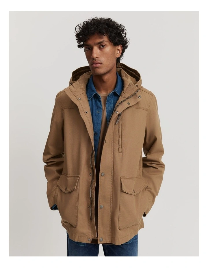 Canvas Parka in Walnut