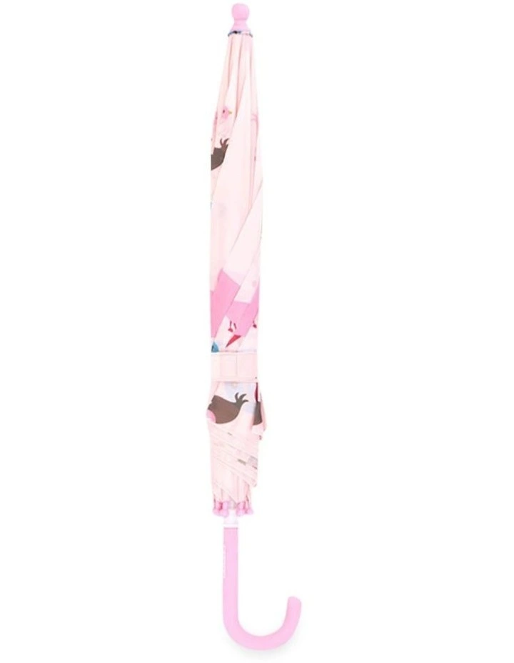 Chirpy Bird Umbrella in Pink
