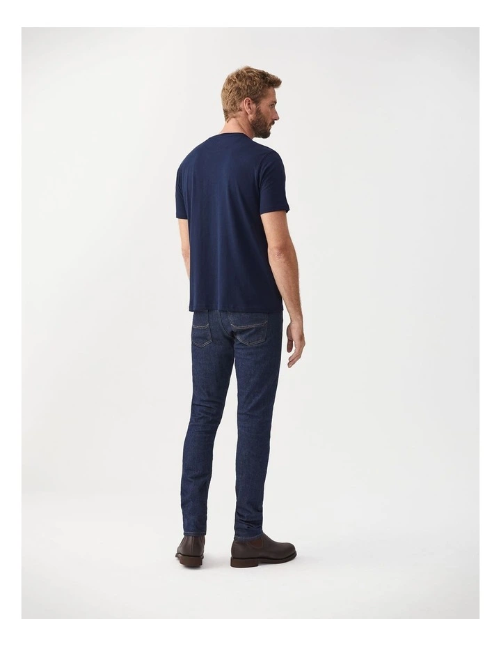 R.M.W Script T-Shirt Navy/Red