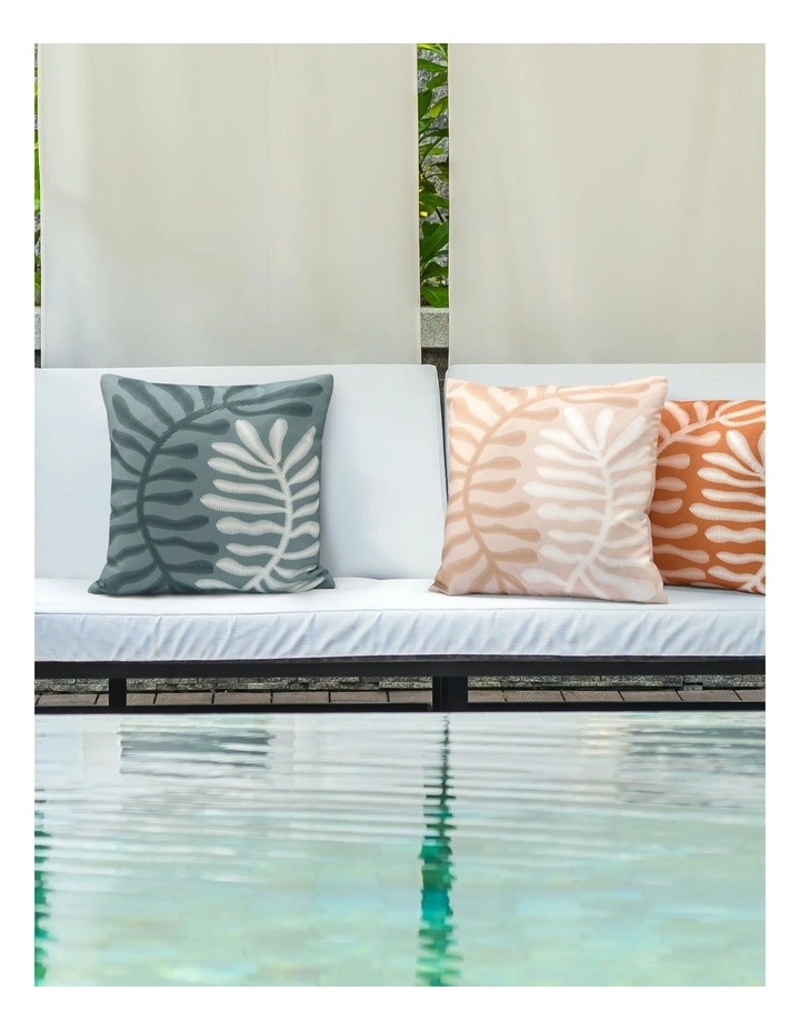 Fennel Printed Outdoor Cushion 50 x 50cm in Sage
