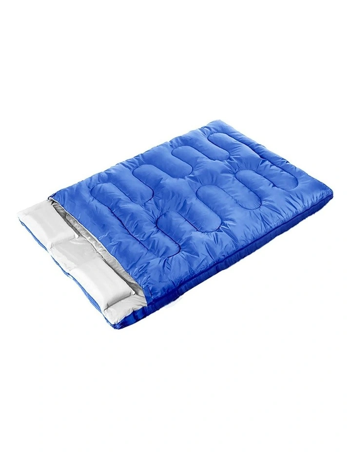 Outdoor Camping 0-18 Thermal Double Sleeping Bag in Blue