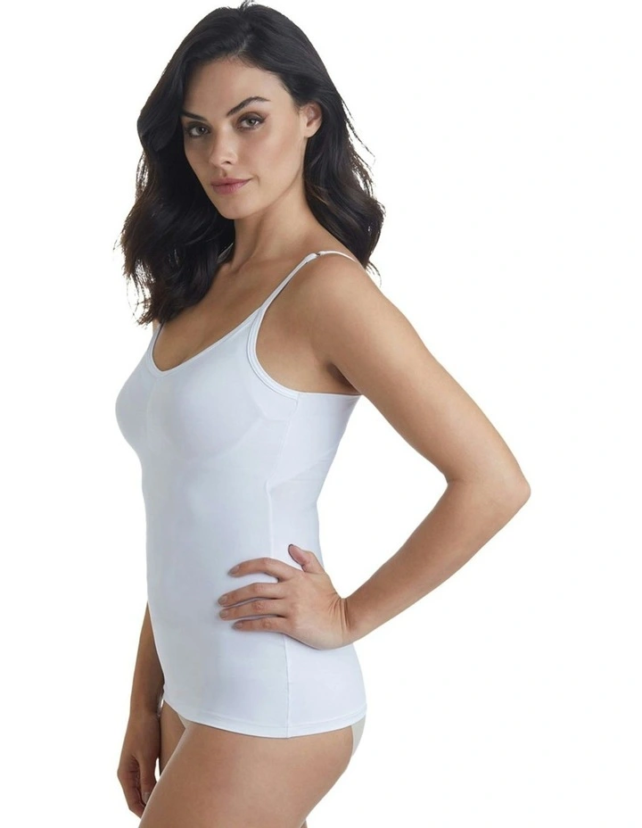 No Side Show Covertible Strap Cami in White
