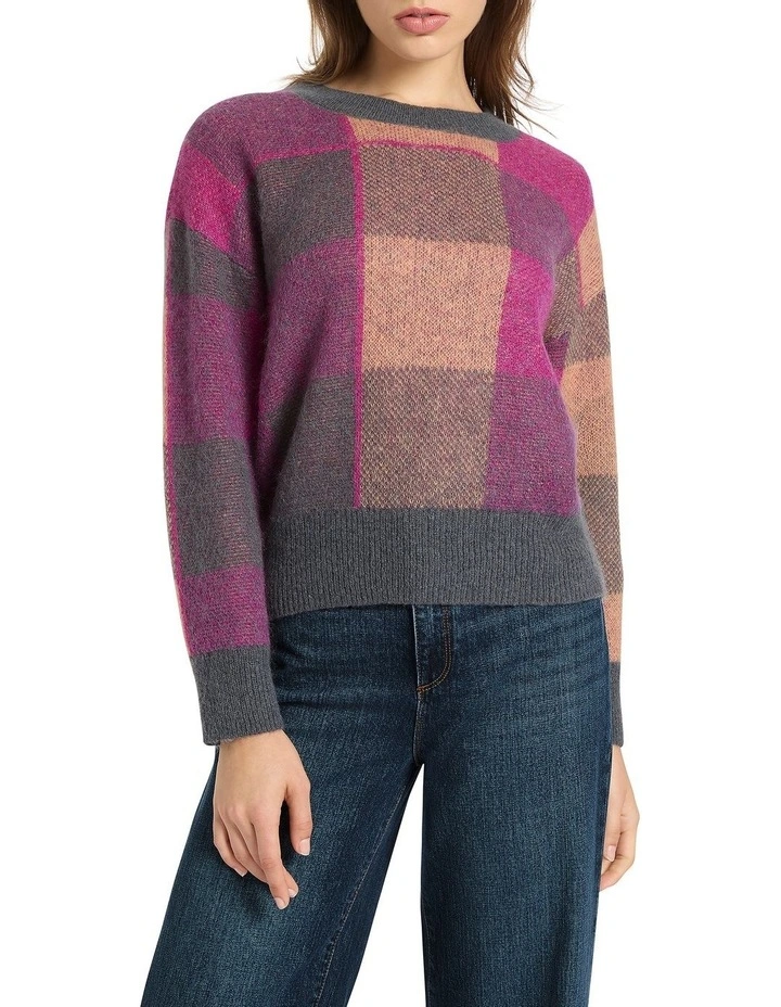 Check and Call Knit in Pink