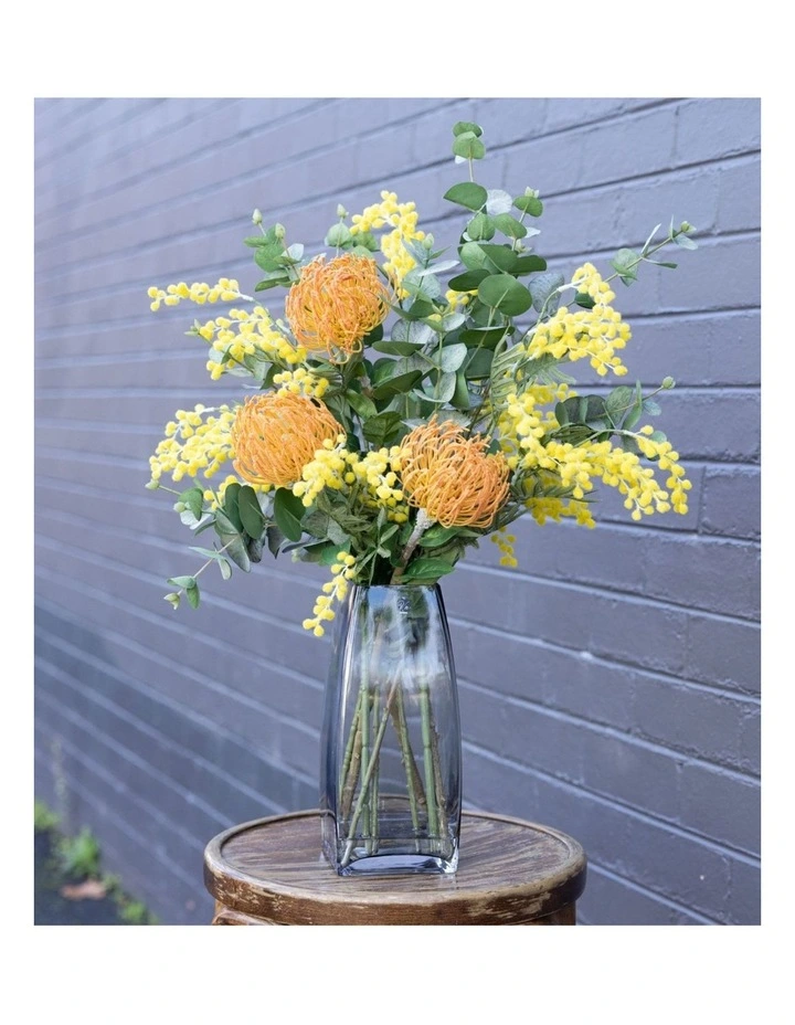 72cm Leucospermum and Mimosa Arrangement Artificial Flowers in Multi