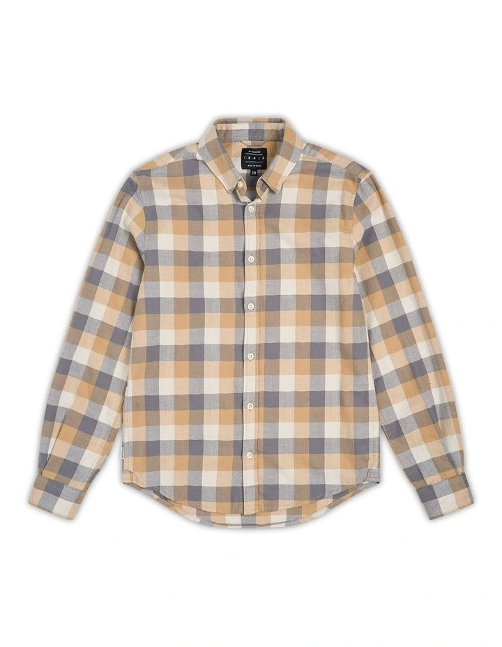 The Neufeld Long Sleeve Shirt (8-14 Years) in Toffee