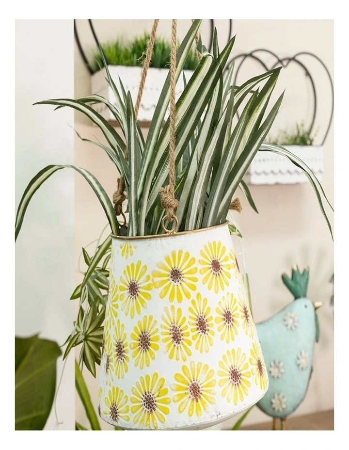 Artificial Faux Hanging Spider Plant Bush 60cm in Green