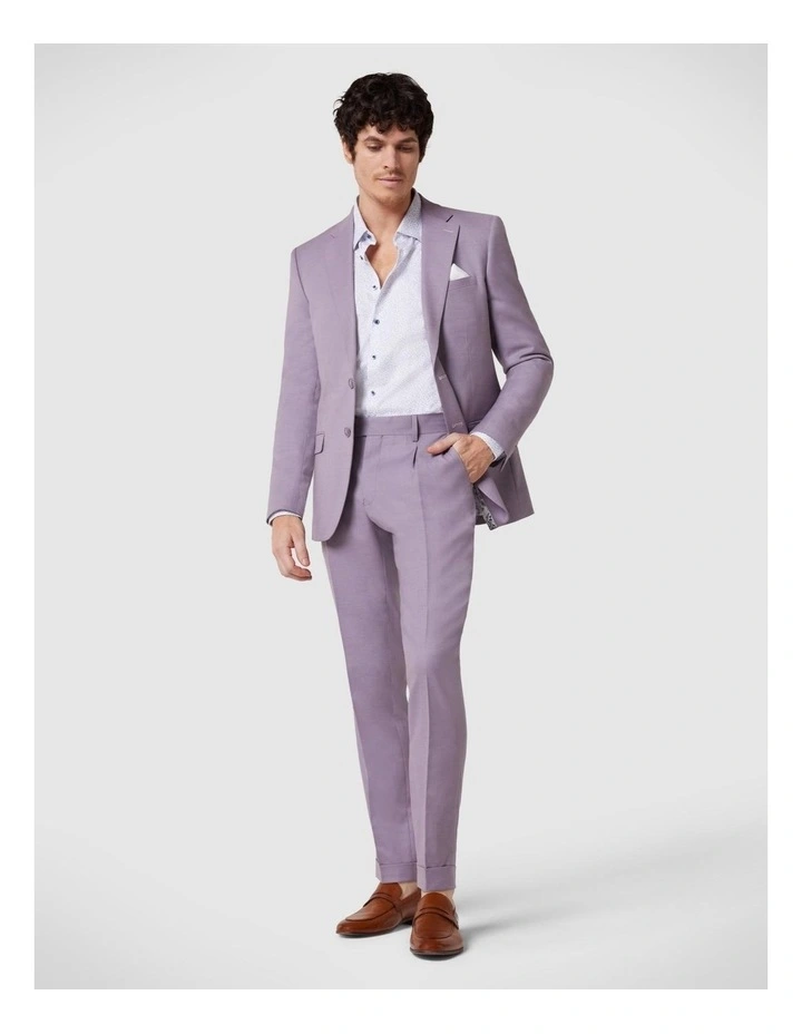 Slim Stretch Marle Tailored Jacket in Lilac