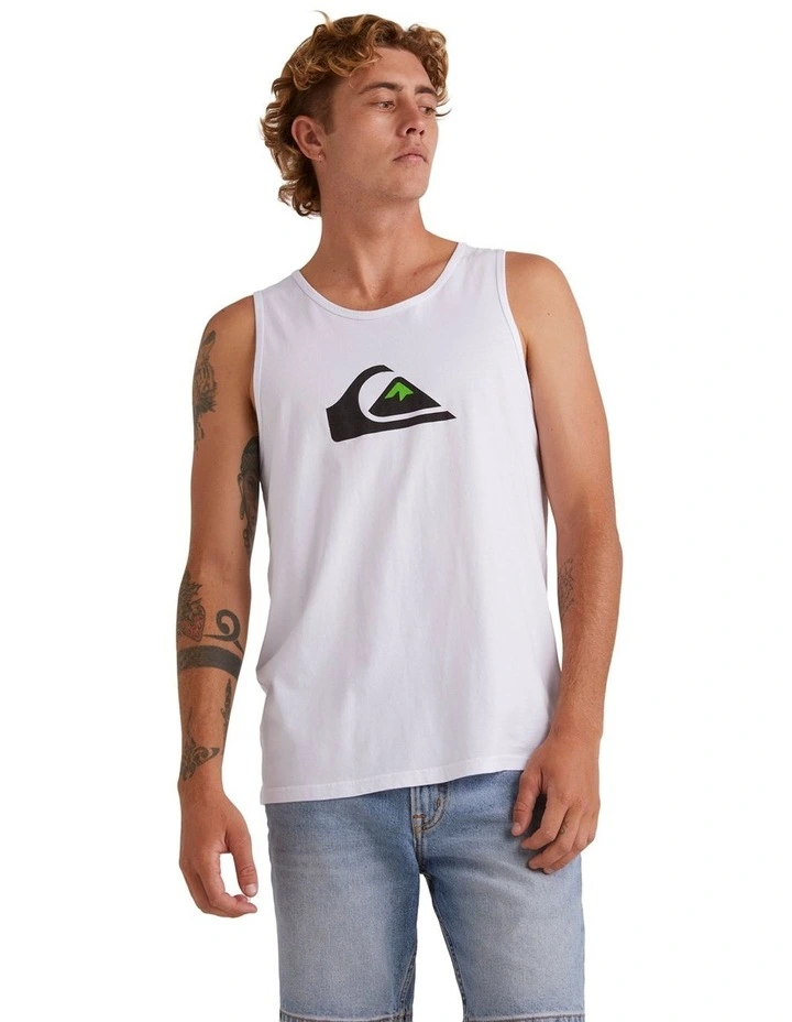 Comp Logo Muscle Vest Top in White