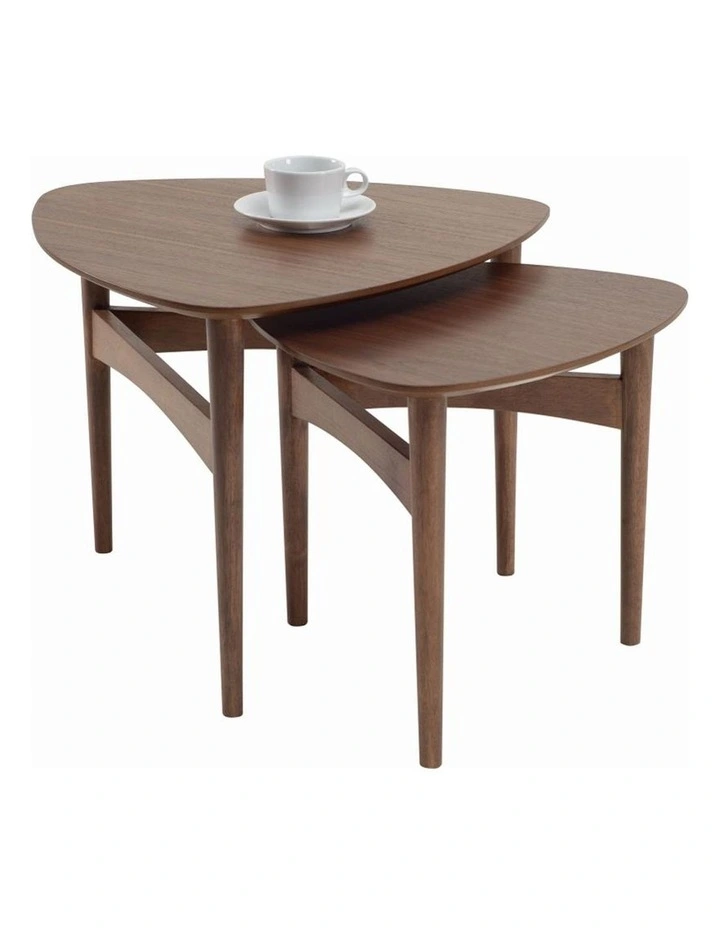 Set of 2 Poet Coffee Tables Walnut