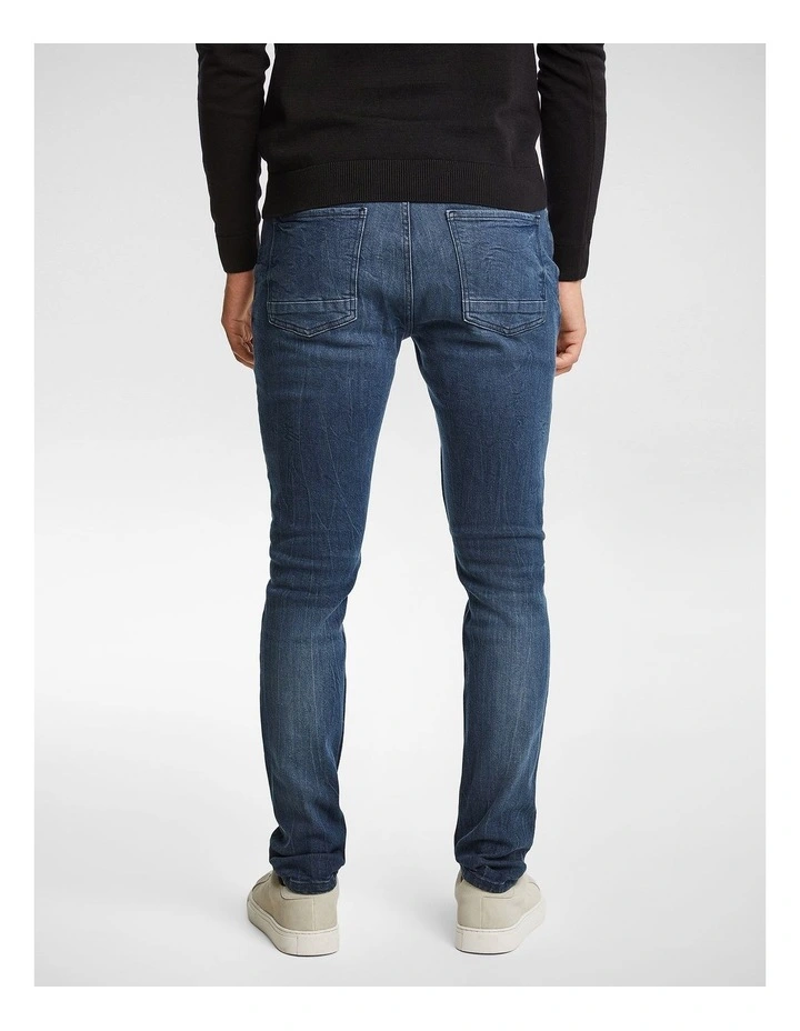 Cobain Slim Tapered Jean in Indigo Blue