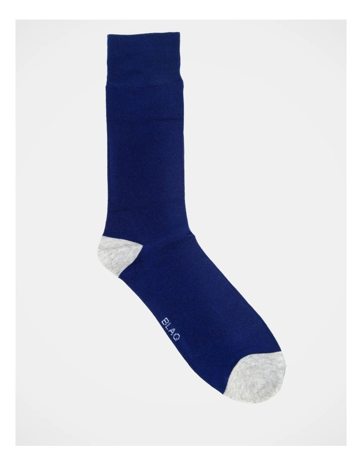 Plain Bamboo Heel & Toe Sock Blue