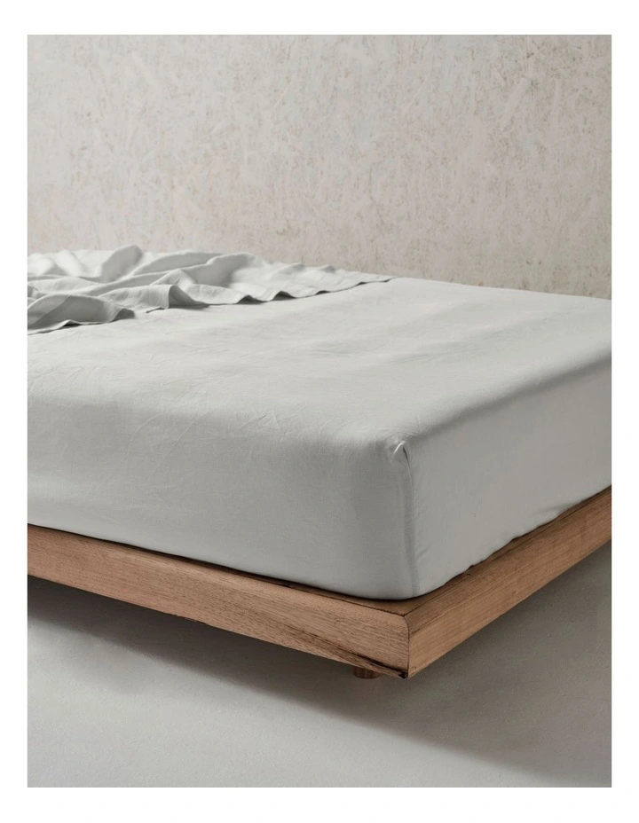 Linen House Nimes Fitted Sheet in Pale Grey