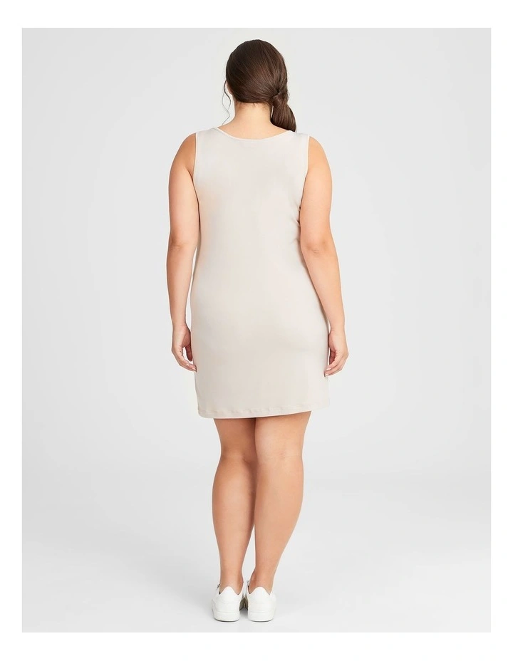 Luna Base Slip Body Dress in Beige