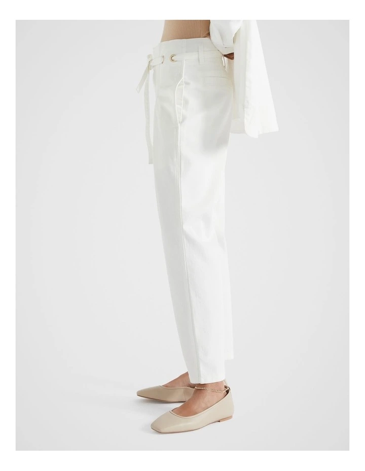 Denim Eyelet Jean in Cloud Cream