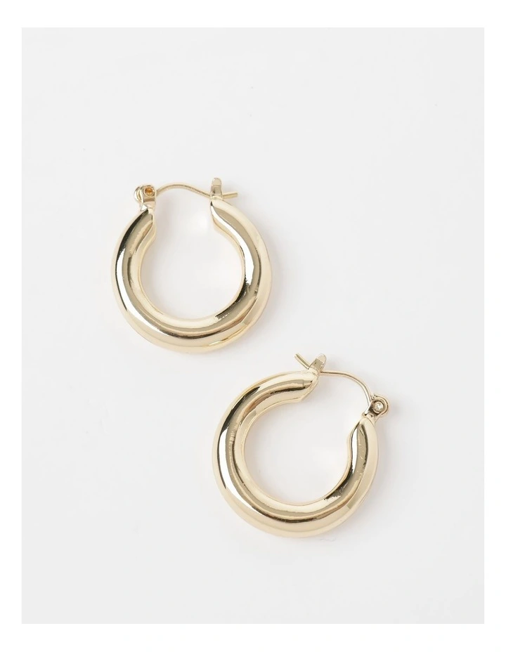 Tube Hoop Earring in Gold