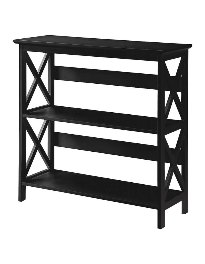 Lucas 3-Tier Bookshelf Display Rack in Black