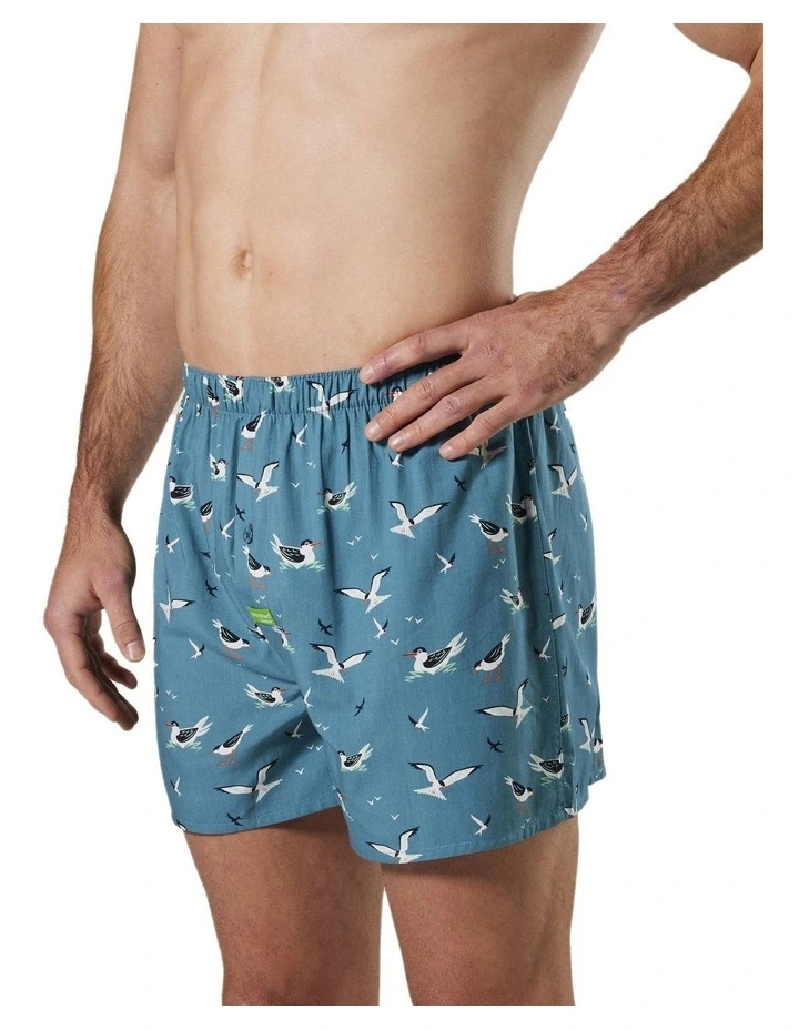 Seagulls Bamboo Boxer Shorts in Sage