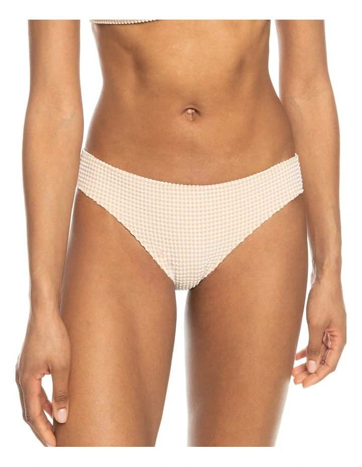 Gingham Hipster Bikini Bottoms in Porcini