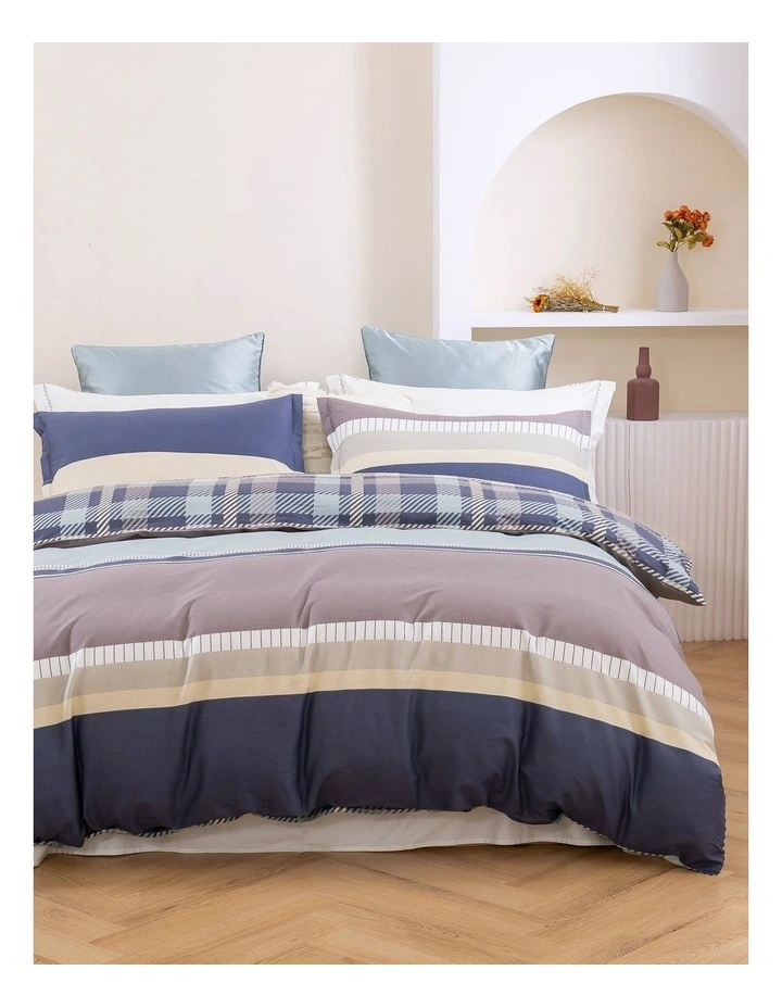 Cotton Reversible Quilt Cover Set in Gaia