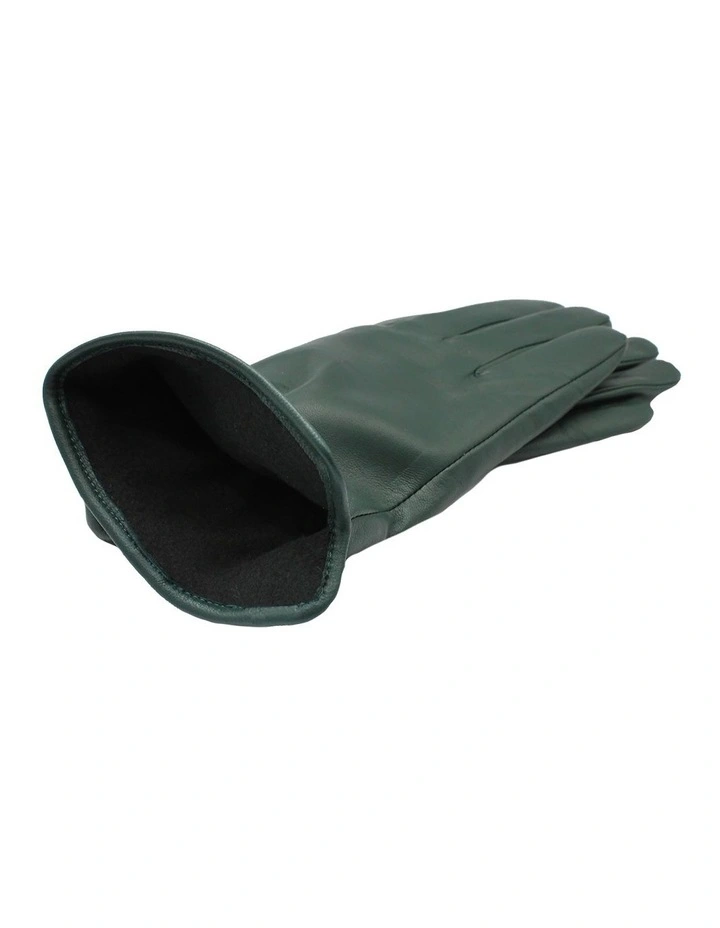 Classic Forest Green Leather Gloves