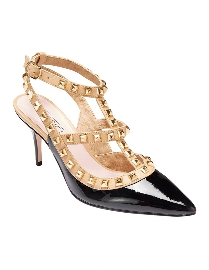 Pink Inc Sphinx Black Patent/Nude Pump