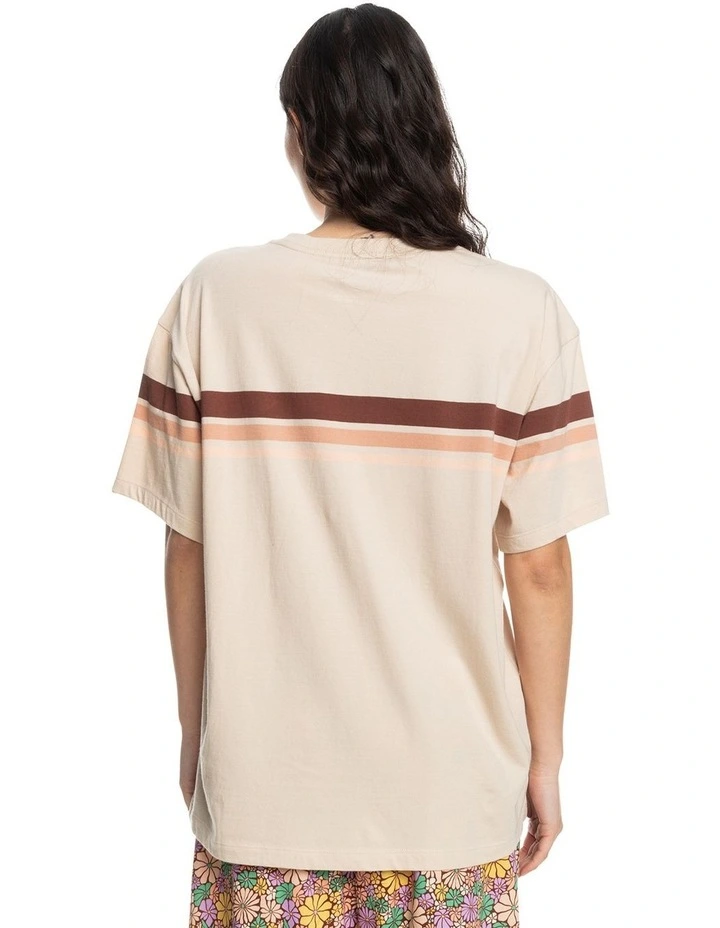 The Colorful Beach Oversized T-shirt in Tapioca