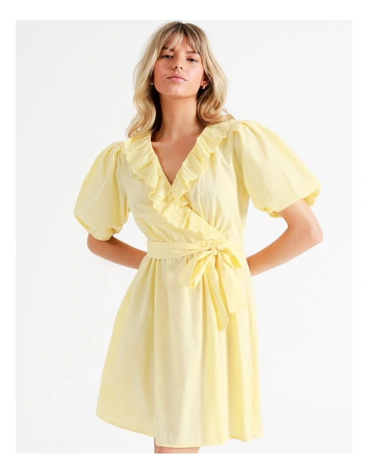 Ollie 2/4 Sleeve Dress in Lemon Meringue