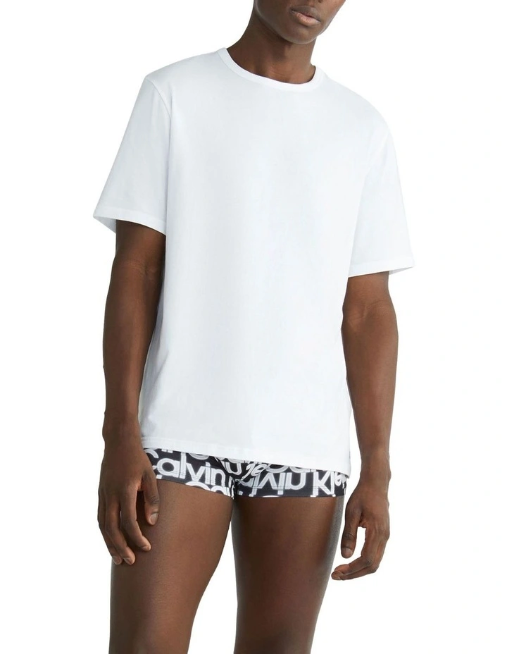 Cotton Stretch Sleep Tee in White