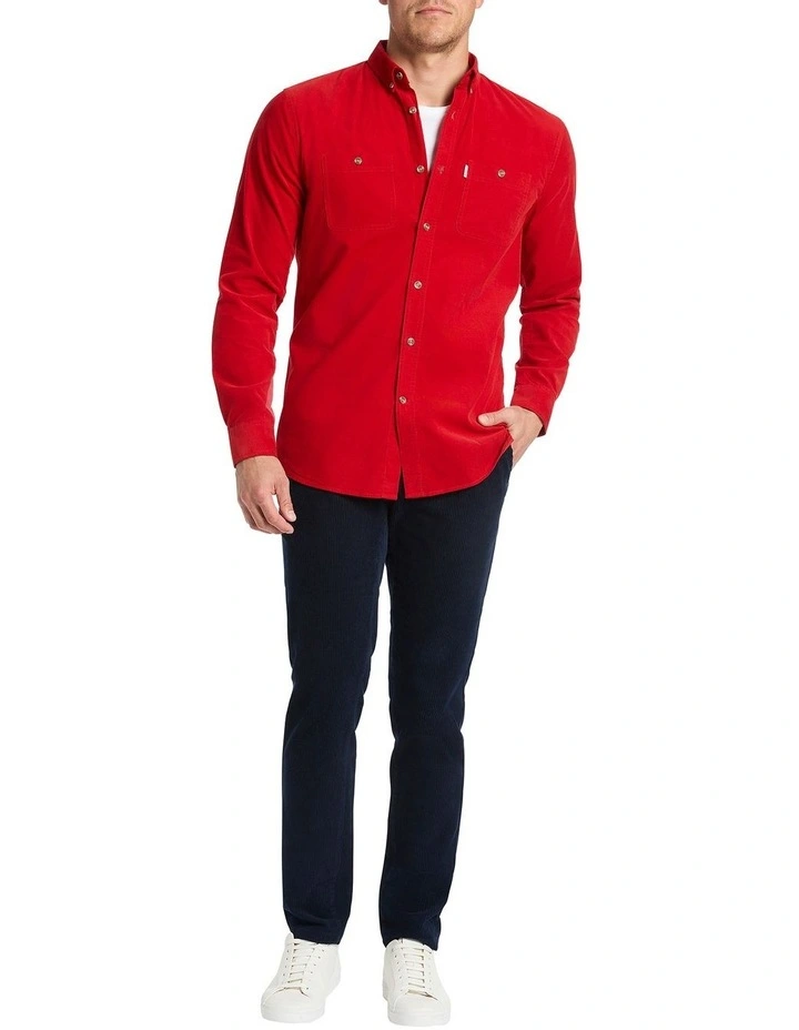 Cord Games Long Sleeve Shirt in Chilli