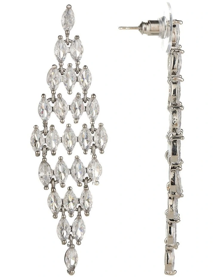 Bridal Earring in Rhodium