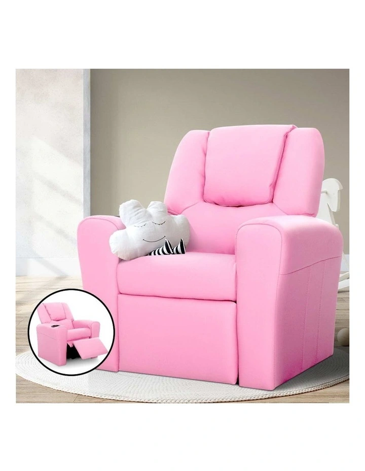 PU Leather Recliner in Pink