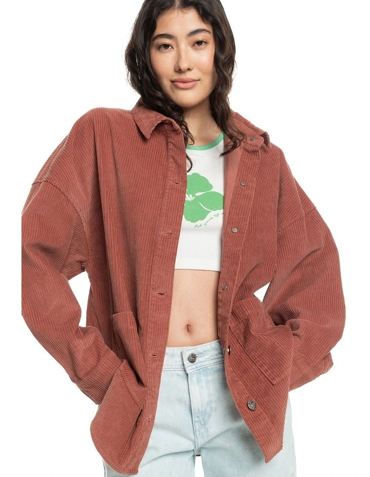 Kick Back Washed Long Sleeve Shirt in Cedar Wood