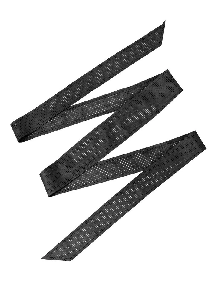 Escalate Perforated Leather Belt in Black