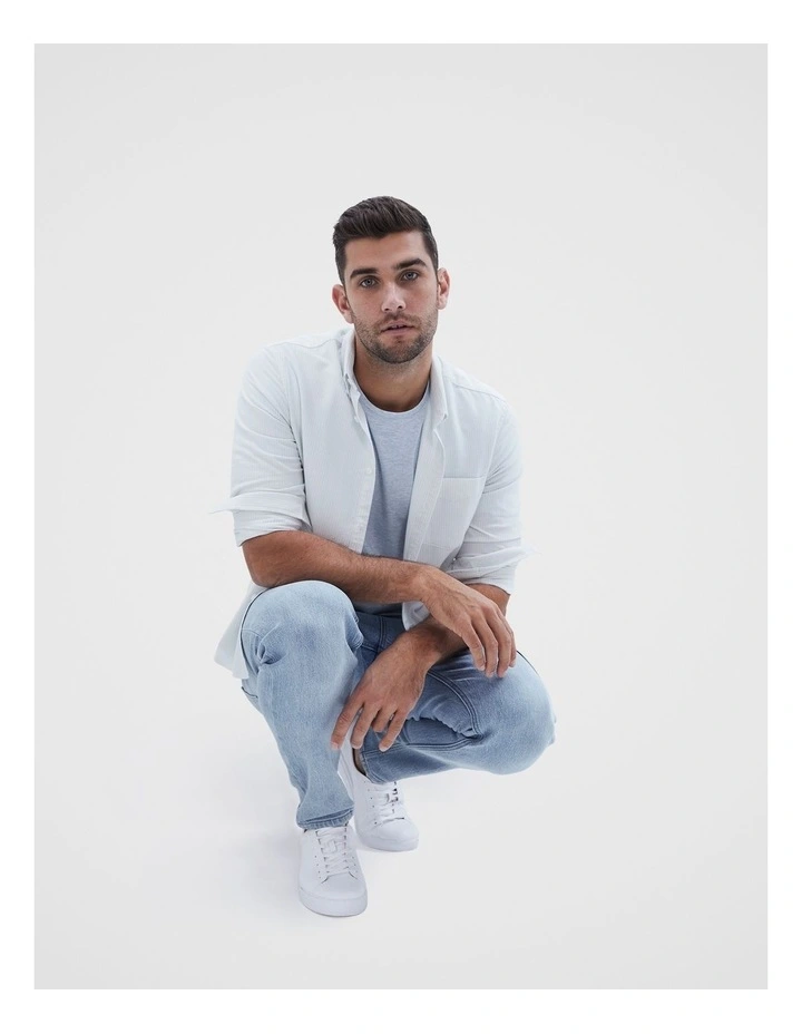 Classic Crew Neck T Shirt in Blue