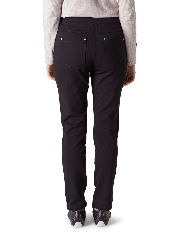 Pull On Super Stretch Pant in Black