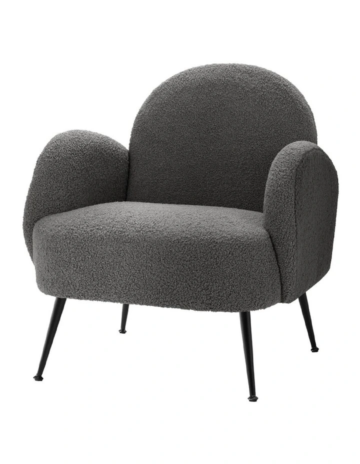 Armchair Boucle in Charcoal Hanes