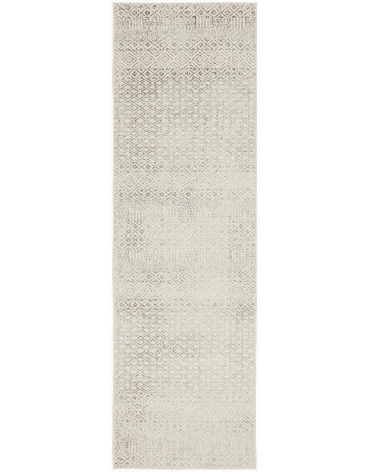 Evoke Diamond Grey Transitional Runner Rug