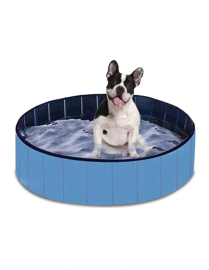 Leak-Proof Plain Foldable PVC Pet Swimming Pool in Blue