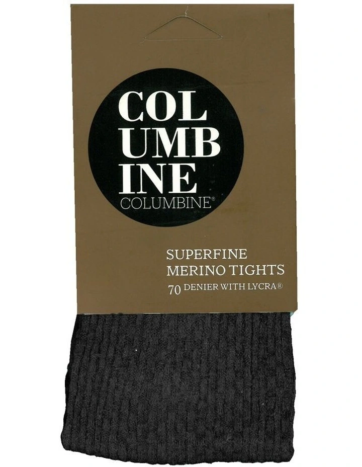 Superfine 70D Merino Texture Tights in Black