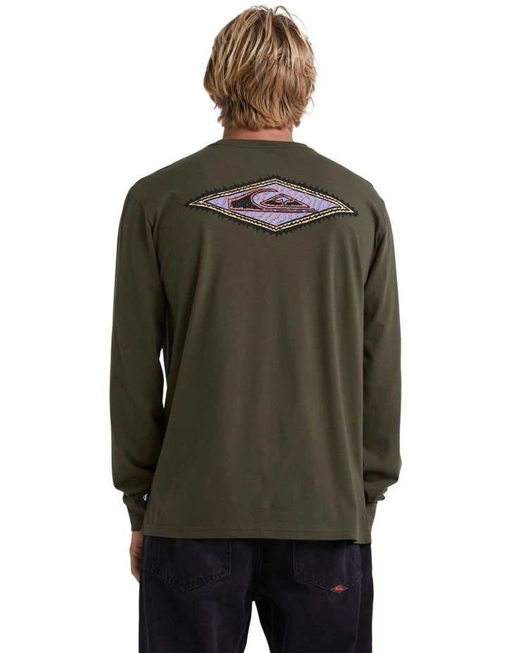 Diamond Long Sleeve T-shirt in Grape Leaf