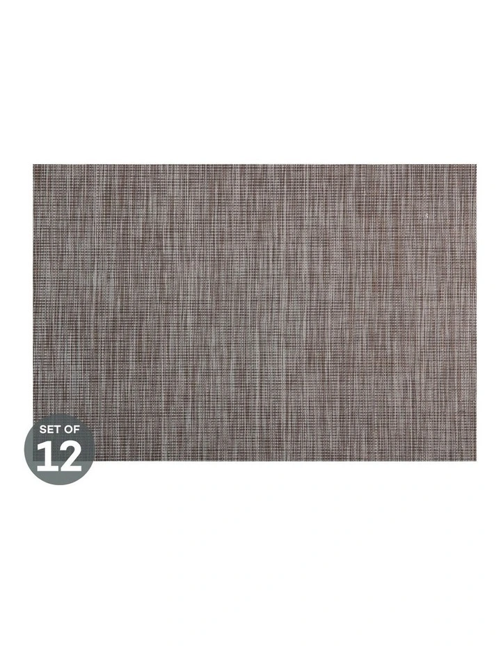 Placemat Lurex 45x30cm Taupe Stripe Set of 12