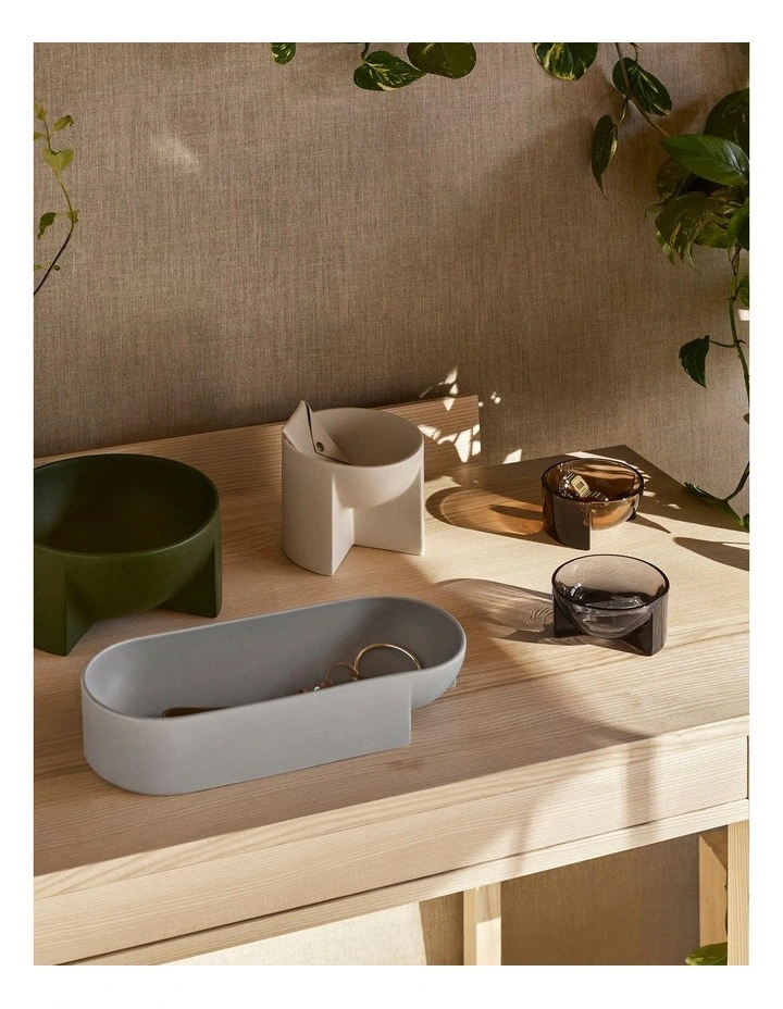 Kuru 27x7.5cm Ceramic Bowl Grey