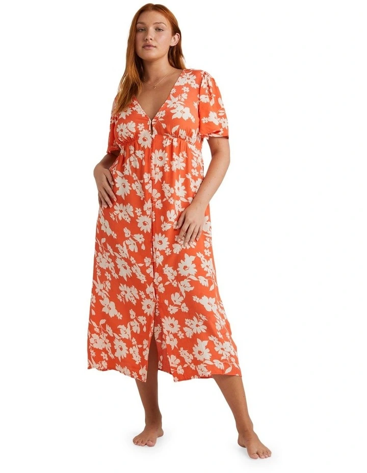 Hazy Dress in Nectarine
