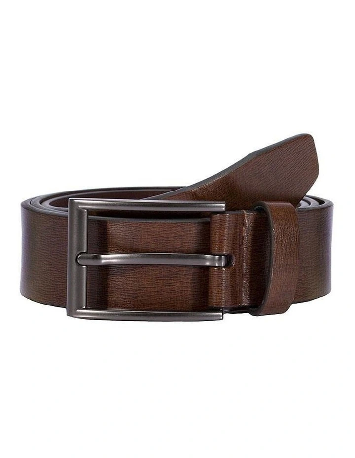 Casual Leather Belt in Brown